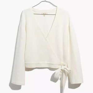 Madewell Texture & Thread Wrap Top Long Sleeve